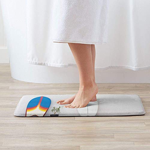 Wdoci Alfombra de baño, Dos Tablas de Surf en la Calle Cerca de la Pared para alquilar, alfombras de baño, Alfombra Antideslizante(75cm x 45cm)