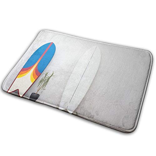 Wdoci Alfombra de baño, Dos Tablas de Surf en la Calle Cerca de la Pared para alquilar, alfombras de baño, Alfombra Antideslizante(75cm x 45cm) Wdoci Alfombra de baño, Dos Tablas de Surf en la Calle Cerca de la Pared para alquilar, alfombras de baño, Alfombra Antideslizante(75cm x 45cm)