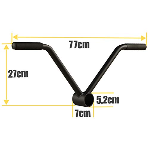 WDSZXH V-Bar Row Landmine Handle, T Barra Mango de Remo Hogar o Espacios Pequeños para Peso Muerto, Sentadillas, Tríceps, Mango de Levantamiento de Pesas de Agarre Recto