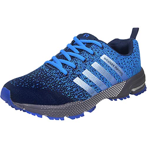 Wealsex Zapatos para Correr En Montaña Asfalto Aire Libre Deportes Zapatillas De Running para Hombre (42, Azul Claro)