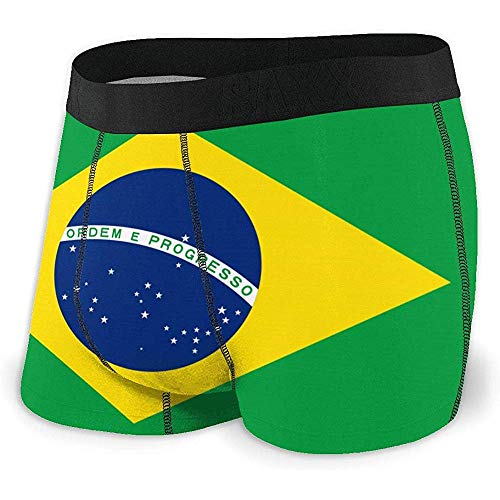 Web--ster Breathing Yoga Men 's Brazil Flag Ropa Interior Deportiva Algodón Stretch Boxer Brief