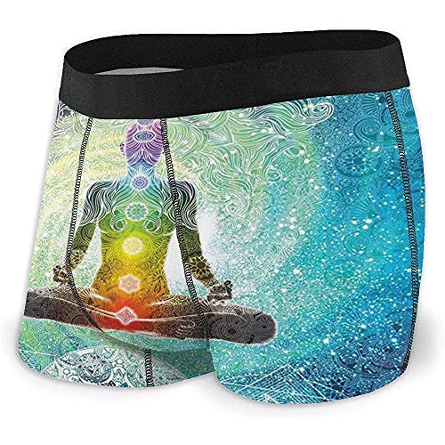 Web--ster Ropa Interior para Hombre Zen Meditación Yoga Chakra Mandala Stretch Classic Fit Boxer Briefs Shorts No Ride Up