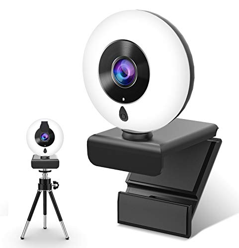 Webcam con Micrófono y Anillo de Luz, NIYPS 2K HD Camara Web con Cover y Tripode para PC/Mac/Ordenador Portatil/Sobremesa, Web CAM para Youtube, Skype, Zoom, Xbox One, PS4 y Videoconferencia Webcam con Micrófono y Anillo de Luz, NIYPS 2K HD Camara Web con Cover y Tripode para PC/Mac/Ordenador Portatil/Sobremesa, Web CAM para Youtube, Skype, Zoom, Xbox One, PS4 y Videoconferencia