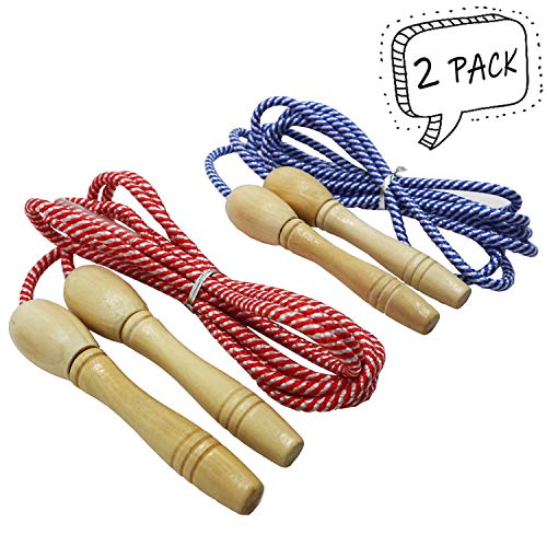 Weekend&Lifecan Pack de 2cuerda para Saltar, combas para Saltar, Cuerda Saltar comba, Cuerda para Saltar Ajustable, Cuerda de Saltar Cuerda de Velocidad (Red-Blue)