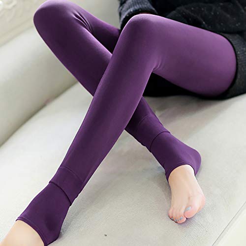 Weeygo 2 Pares Leggings para Mujer, Cálidas de Invierno Pantalones de Talle, Elásticos Cintura Alta Forrado de Terciopelo Grueso Calientes Bragas, Leggings Térmicos Medias para Niña