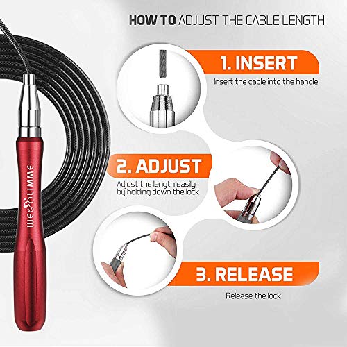 WEGOLIMME Cuerda para Saltar Ejercicio Comba para Saltar Crossfit Fitness para Hombre Mujer WEGOLIMME Cuerda para Saltar Ejercicio Comba para Saltar Crossfit Fitness para Hombre Mujer