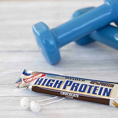 Weider 40% Protein Low Carb. Barrita alto contenido en proteínas sin hidratos de carbono. 40% de proteínas por barrita. Sabor Chocolate (24 x 50 g)