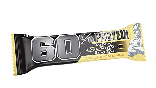 Weider 60% Protein Bar Vainilla Caramelo 24 x 45 gr. La barrita con más proteína del mercado. Con 4 g de BCAAs por barrita. Weider 60% Protein Bar Vainilla Caramelo 24 x 45 gr. La barrita con más proteína del mercado. Con 4 g de BCAAs por barrita.