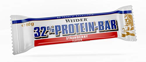 Weider Barrita de Proteína 32%. Sabor Fresa. Libre de grasas trans (24 x 60 g) Weider Barrita de Proteína 32%. Sabor Fresa. Libre de grasas trans (24 x 60 g)