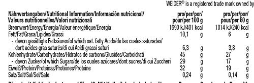 Weider Barrita de Proteína 32%. Sabor Plátano. Libre de grasas trans (24 x 60 g)