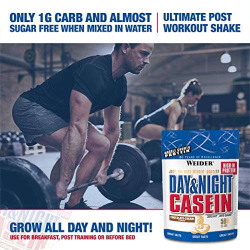 Weider Day & Night Casein Chocolate 500g. Fórmula protéica a base de puro caseinato cálcico. Efecto saciante Weider Day & Night Casein Chocolate 500g. Fórmula protéica a base de puro caseinato cálcico. Efecto saciante