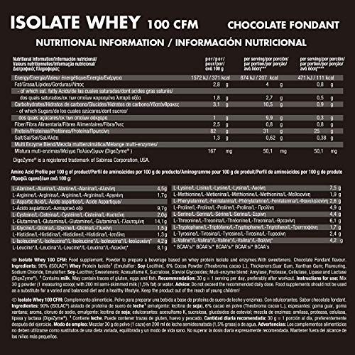 Weider Isolate Whey 100CFM 2000 gr Chocolate. 100% aislado de proteina de suero. Cero azúcar, cero aspartamo, con stevia, con dygezime, con BCAA, apto para veganos. Isolac. Para dietas keto.