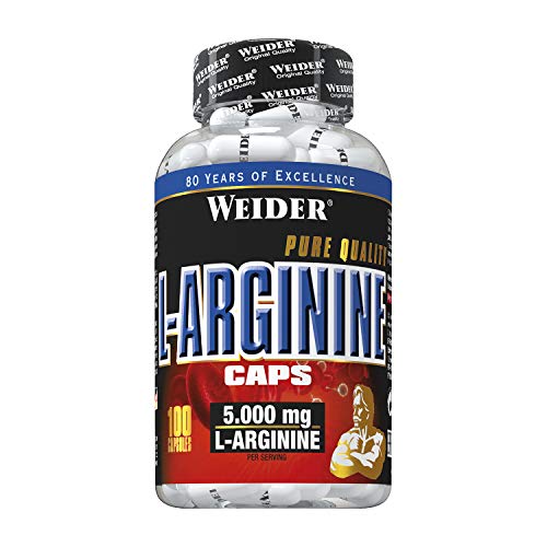 Weider L-Arginina Pura. Desarrollo de masa muscular libre de grasa. Favorece la recuperación post-entreno (100 Cápsulas - 1 g de L-Arginina por cápsula.) Weider L-Arginina Pura. Desarrollo de masa muscular libre de grasa. Favorece la recuperación post-entreno (100 Cápsulas - 1 g de L-Arginina por cápsula.)