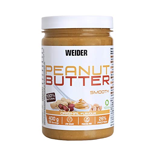 Weider Mantequilla De Cacahuete natural sin azúcares añadidos y aceite de palma, 400g