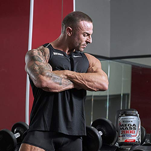 Weider Mega Mass 2000 Sabor Fresa (1500 g). 67% de hidratos y 16% proteínas. Enriquecido con Vitaminas y Minerales. Con menos azúcares Weider Mega Mass 2000 Sabor Fresa (1500 g). 67% de hidratos y 16% proteínas. Enriquecido con Vitaminas y Minerales. Con menos azúcares