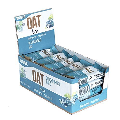 Weider Nutrition OAT BAR, Barrita de Avena sin Aceite de Palma, Sabor Arándanoo, 20 x 60 g Weider Nutrition OAT BAR, Barrita de Avena sin Aceite de Palma, Sabor Arándanoo, 20 x 60 g