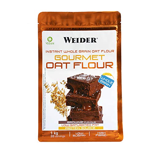 Weider Oat Gourmet. Harina de Avena Integral. Fuente de proteína con bajo contenido en azúcares. Sabor Brownie (1 kg)