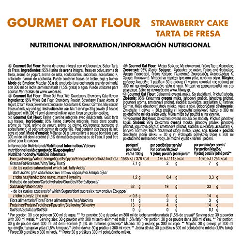 Weider Oat Gourmet. Harina de Avena Integral. Fuente de proteína con bajo contenido en azúcares. Sabor Tarta de Fresa (1,9 kg) Weider Oat Gourmet. Harina de Avena Integral. Fuente de proteína con bajo contenido en azúcares. Sabor Tarta de Fresa (1,9 kg)