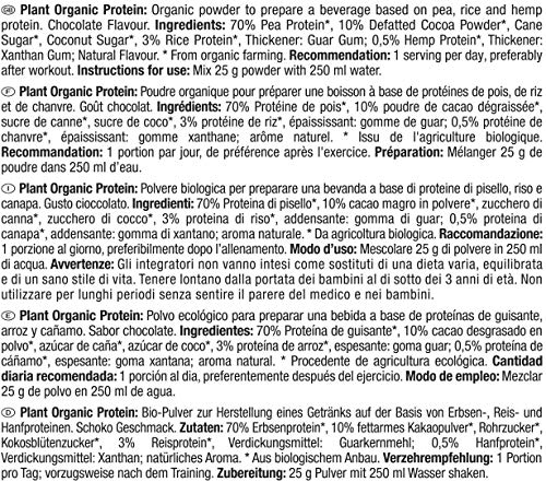 Weider Plant Organic Protein Chocolate 350 gr, Bio, sin edulcorantes artificiales, 100% natural, No GMO Weider Plant Organic Protein Chocolate 350 gr, Bio, sin edulcorantes artificiales, 100% natural, No GMO