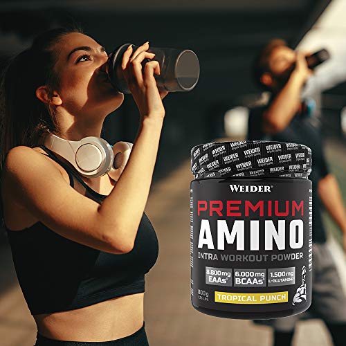 Weider Premium Amino Power 800 g Tropical. Con aminoácidos esenciales y electrolitos. Perfecto Intraentreno.