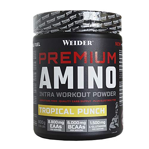 Weider Premium Amino Power 800 g Tropical. Con aminoácidos esenciales y electrolitos. Perfecto Intraentreno. Weider Premium Amino Power 800 g Tropical. Con aminoácidos esenciales y electrolitos. Perfecto Intraentreno.