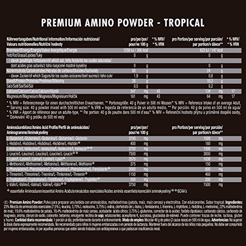 Weider Premium Amino Power 800 g Tropical. Con aminoácidos esenciales y electrolitos. Perfecto Intraentreno. Weider Premium Amino Power 800 g Tropical. Con aminoácidos esenciales y electrolitos. Perfecto Intraentreno.