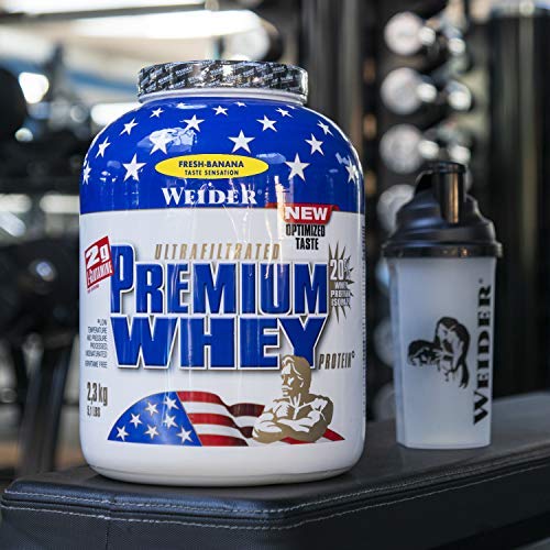 Weider Premium Whey, CFM, 2g de L-Glutamina por toma. Plátano - 2300 gr