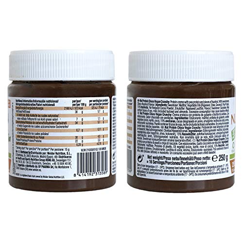 Weider Protein Caja vegan: 1 protein de chocolate de 750 g + 1 nut protein crunchy + shaker de regalo Weider Protein Caja vegan: 1 protein de chocolate de 750 g + 1 nut protein crunchy + shaker de regalo