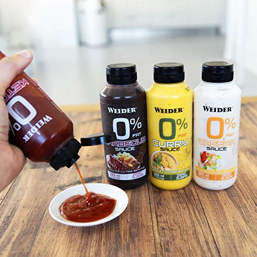 Weider Salsa Zero Barbacoa. Salsa cero grasas. Cero azúcar. 265 ml Weider Salsa Zero Barbacoa. Salsa cero grasas. Cero azúcar. 265 ml