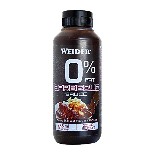 Weider Salsa Zero Barbacoa. Salsa cero grasas. Cero azúcar. 265 ml Weider Salsa Zero Barbacoa. Salsa cero grasas. Cero azúcar. 265 ml