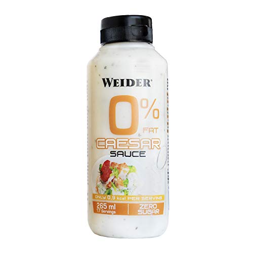 Weider Salsa Zero Cesar. Salsa cero grasas. Cero azĂșcar. 265 ml Weider Salsa Zero Cesar. Salsa cero grasas. Cero azĂșcar. 265 ml