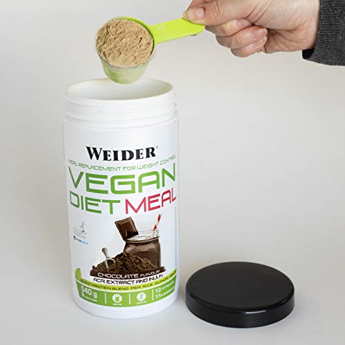 Weider Vegan Diet Meal Choco 540 Gr. Sutituto de comida 100% vegano.Sin gluten. Ideal para dieta