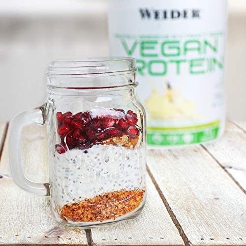 Weider Vegan Protein, sabor vainilla, proteína 100% vegetal de guisantes (PISANE) y arroz, sin gluten, sin lactosa, sin aceite de palma (750 g)