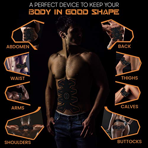 WeightWorld Electroestimulador Muscular Abdominales - Estimulador Eléctrico USB Recargable, para Abdomen, Brazos, Piernas y Cintura, Masajeador y Reductor Abdominal 8 Nodos, Tonificador Muscular WeightWorld Electroestimulador Muscular Abdominales - Estimulador Eléctrico USB Recargable, para Abdomen, Brazos, Piernas y Cintura, Masajeador y Reductor Abdominal 8 Nodos, Tonificador Muscular
