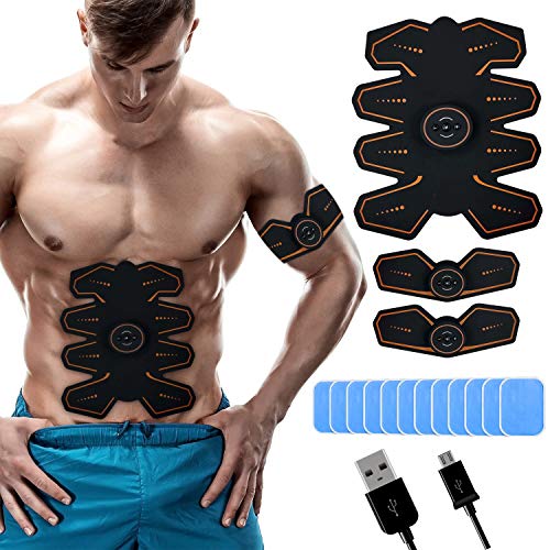 WeightWorld Electroestimulador Muscular Abdominales - Estimulador Eléctrico USB Recargable, para Abdomen, Brazos, Piernas y Cintura, Masajeador y Reductor Abdominal 8 Nodos, Tonificador Muscular WeightWorld Electroestimulador Muscular Abdominales - Estimulador Eléctrico USB Recargable, para Abdomen, Brazos, Piernas y Cintura, Masajeador y Reductor Abdominal 8 Nodos, Tonificador Muscular
