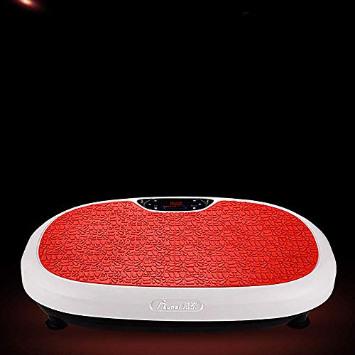 WEIZI Vibration Power Plate Gym Machine Fitness Body Health Massage Máquina ultradelgada para Eliminar Grasas Placas vibratorias para pérdida de Peso y tonificación Corporal Rojo