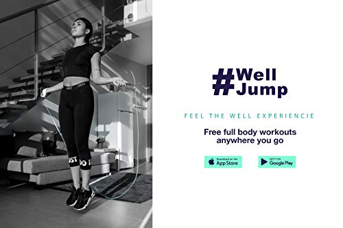 WELL JUMP ROPE Comba Crossfit Hombre y Mujer Lastrada App de Entrenamiento Funcional Cuerda Profesional de Velocidad Fitness MMA Boxeo y Entrenamiento en casa