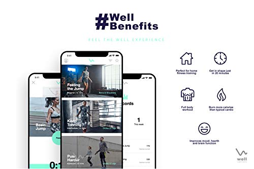 WELL JUMP ROPE Comba Crossfit Hombre y Mujer Lastrada App de Entrenamiento Funcional Cuerda Profesional de Velocidad Fitness MMA Boxeo y Entrenamiento en casa WELL JUMP ROPE Comba Crossfit Hombre y Mujer Lastrada App de Entrenamiento Funcional Cuerda Profesional de Velocidad Fitness MMA Boxeo y Entrenamiento en casa