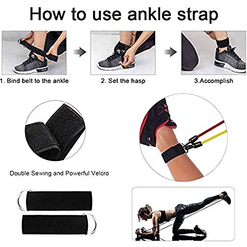 WELLXUNK® Bandas Elasticas Musculacion, Bandas de Resistencia Fitness Cintas Elasticas Musculacion para Yoga, Estiramientos, Muscular, Fuerza, Tubos de Látex, Manijas, Correa de Tobillo WELLXUNK® Bandas Elasticas Musculacion, Bandas de Resistencia Fitness Cintas Elasticas Musculacion para Yoga, Estiramientos, Muscular, Fuerza, Tubos de Látex, Manijas, Correa de Tobillo