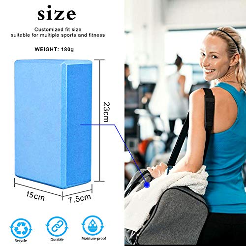 WELLXUNK® Ladrillo Yoga 2 pcs Bloques de Yoga Bloque de Espuma EVA de Alta Densidad para Hacer Ejercicios en Casa-Set de Yoga para Mejorar Fuerza y Flexibilidad Yoga/Pilates Amantes WELLXUNK® Ladrillo Yoga 2 pcs Bloques de Yoga Bloque de Espuma EVA de Alta Densidad para Hacer Ejercicios en Casa-Set de Yoga para Mejorar Fuerza y Flexibilidad Yoga/Pilates Amantes