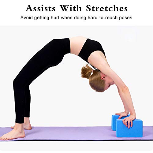 WELLXUNK® Ladrillo Yoga 2 pcs Bloques de Yoga Bloque de Espuma EVA de Alta Densidad para Hacer Ejercicios en Casa-Set de Yoga para Mejorar Fuerza y Flexibilidad Yoga/Pilates Amantes WELLXUNK® Ladrillo Yoga 2 pcs Bloques de Yoga Bloque de Espuma EVA de Alta Densidad para Hacer Ejercicios en Casa-Set de Yoga para Mejorar Fuerza y Flexibilidad Yoga/Pilates Amantes