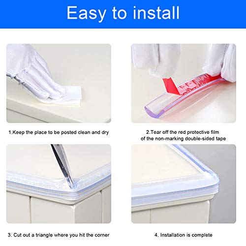 WELLXUNK® Protector para Esquinas, Protector de borde Transparente, Protector de borde para Bebés, Anticolisión Tira para Seguridad Bebés y niños, Suave Protectores para Bordes WELLXUNK® Protector para Esquinas, Protector de borde Transparente, Protector de borde para Bebés, Anticolisión Tira para Seguridad Bebés y niños, Suave Protectores para Bordes