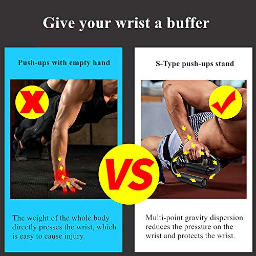 WELLXUNK Soporte para Flexiones, 1 Par de Push Up Bars,Gimnasio en Casa,Flexiones con Empuñaduras con Empuñadura de Espuma para Ejercicios Gimnasio Entrenamiento Deporte para Hombres y Mujeres WELLXUNK Soporte para Flexiones, 1 Par de Push Up Bars,Gimnasio en Casa,Flexiones con Empuñaduras con Empuñadura de Espuma para Ejercicios Gimnasio Entrenamiento Deporte para Hombres y Mujeres