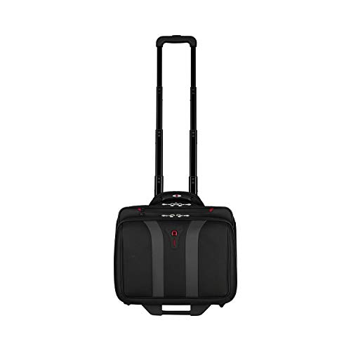 Wenger 600659 GRANADA 17" Estuche para portátil con ruedas, Compartimento acolchado para el portátil con compartimento nocturno en Negro {24 Litros}