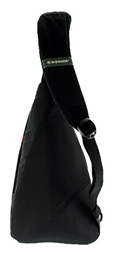 WENGER® Premium Slingbag para hombres y mujeres, 10 litros, Sling Backpack Hombro en negro con forro interior gris
