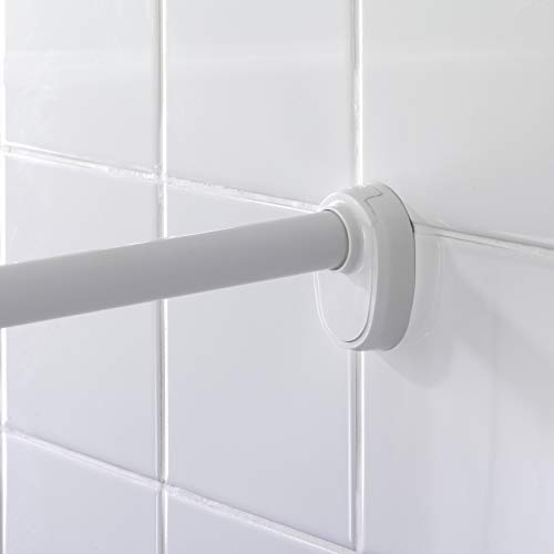 Wenko 19216100 Barra Angular Universal Extra Fuerte Blanco - Ø 2,5 cm, Pueden ser combinadas de Forma y Longitud, Aluminio, Blanco