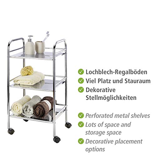 Wenko Carrito con Ruedas Cromo - Carro de baño, Acero, 41 x 75 x 32 cm, Cromo Wenko Carrito con Ruedas Cromo - Carro de baño, Acero, 41 x 75 x 32 cm, Cromo