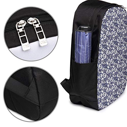 WEQDUJG Mochila Portatil 17 Pulgadas Mochila Hombre Mujer con Puerto USB, Motivos de la Cultura Americana del cráneo Mochila para El Laptop para Ordenador del Trabajo Viaje