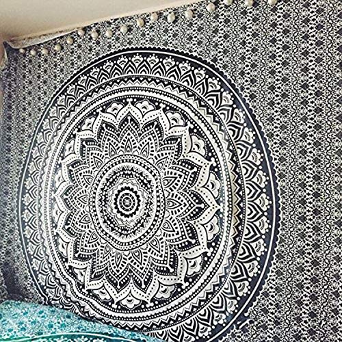 WERT Decoración para el hogar Sol Mandala Tapiz Tela para Colgar en la Pared Sala de Estar Fondo Pared Yoga Toalla de Playa Estera A11 200x150cm