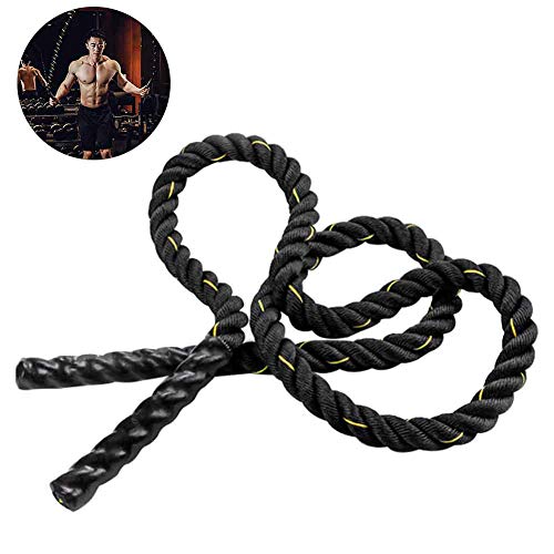 WERTAZ Battle Jump Rope - Cuerda de saltar pesada, cuerda de combate, entrenamiento para hombres y mujeres, entrenamiento de fitness, equipo de entrenamiento eléctrico